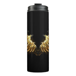 Bouteilles Isothermes Ailes d'Ange d'or sur arrière - plan noir