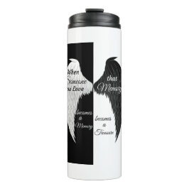 Bouteilles Isothermes Ailes d'ange noir et blanc