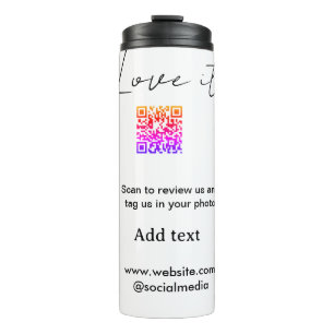 Bouteilles Isothermes Aimez-le scannez QR avis partager photo sur les ré