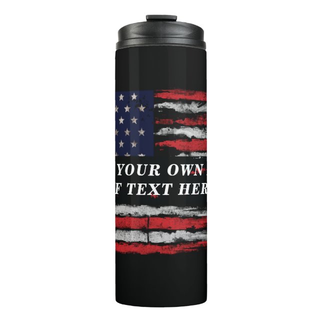Bouteilles Isothermes Ajouter votre propre texte sur grunge American fla (Devant)