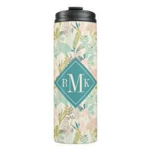 Bouteilles Isothermes Ajoutez votre motif floral moderne du monogramme  