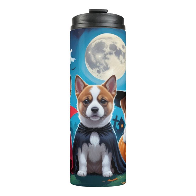 Bouteilles Isothermes Akita Chiens Citrouille Halloween Funny (Devant)