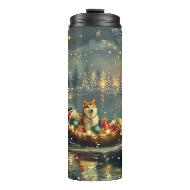 Bouteilles Isothermes Akita Christmas Festive Voyage (Devant)