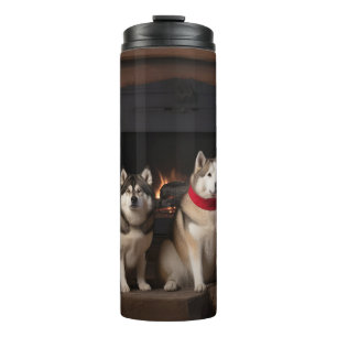 Bouteilles Isothermes Akita par le Noël de la cheminée