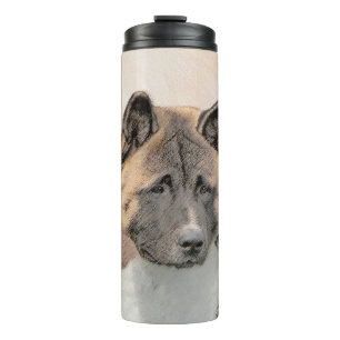 Bouteilles Isothermes Akita Peinture - Cute Original Chien Art