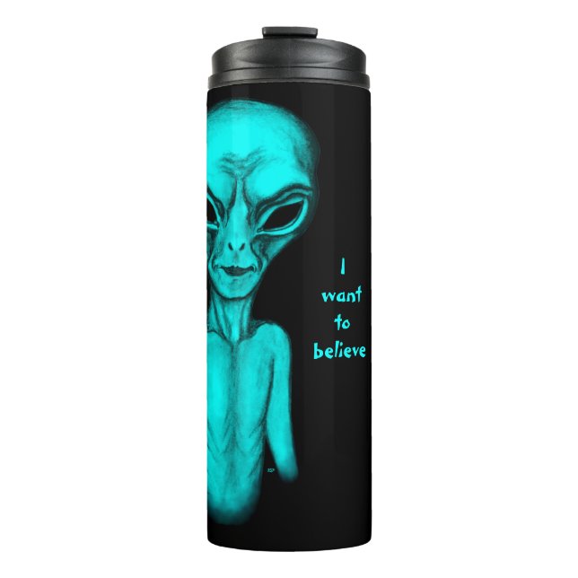 Bouteilles Isothermes Alien, je veux croire (Devant)