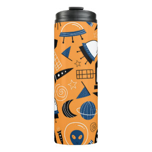 Bouteilles Isothermes Alien OVNI, vaisseaux spatiaux, motif pour enfants