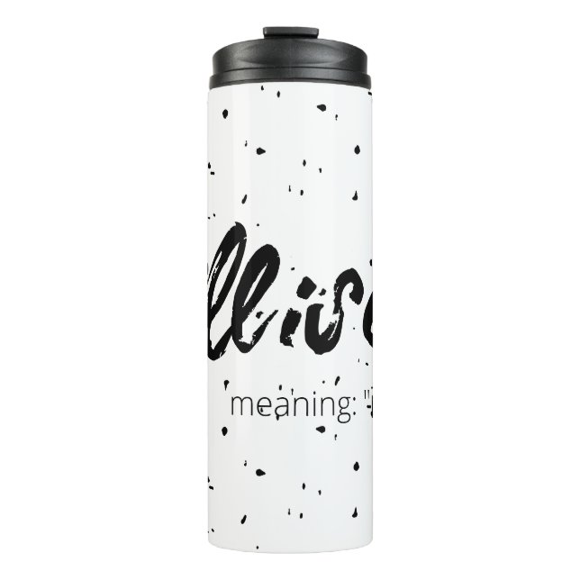 Bouteilles Isothermes Allison Nom Signifiant Minimal moderne Black Girl  (Devant)