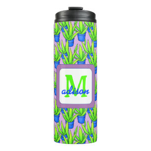 Bouteilles Isothermes Aloe Vera Motif Plante Monogrammé