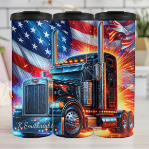 Bouteilles Isothermes American Flag Truck Fireworks Gloire
