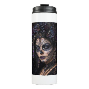 Bouteilles Isothermes Améthyste Orchidée Calavera – Crâne de Sucre Gothi