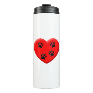Bouteilles Isothermes Amoureux des chats Red Heart Et Paws