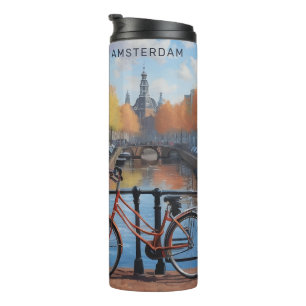 Bouteilles Isothermes Amsterdam de texte personnalisé