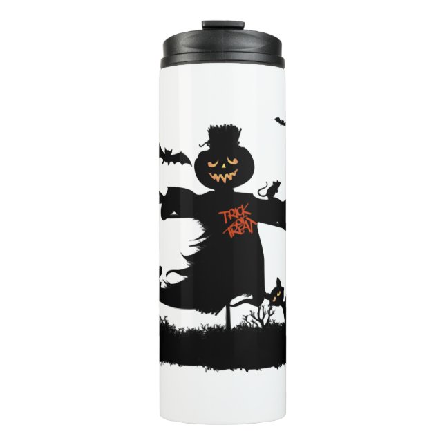 Bouteilles Isothermes Amusant design d'halloween avec épouvantail (Devant)