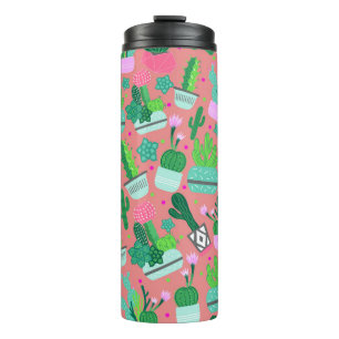 Bouteilles Isothermes Amusant motif de cactus rose girly sud-ouest