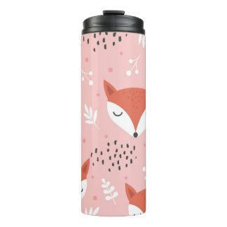 Bouteilles Isothermes Amusement Fox : Motif de forêt mignon