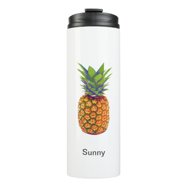 Bouteilles Isothermes Ananas personnalisé sur fond blanc (Devant)