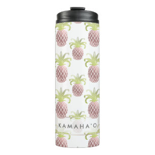 Bouteilles Isothermes Ananas roses d'or de Faux de PixDezines