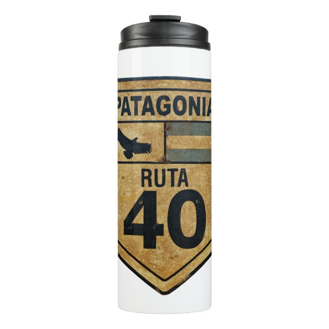 Bouteilles Isothermes Ancien panneau routier Ruta 40 désaffecté (Devant)