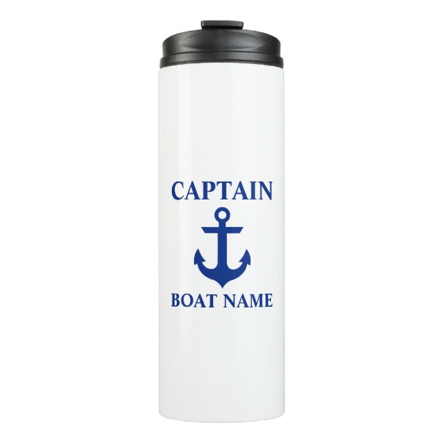 Bouteilles Isothermes Ancre du nom du capitaine nautique (Devant)