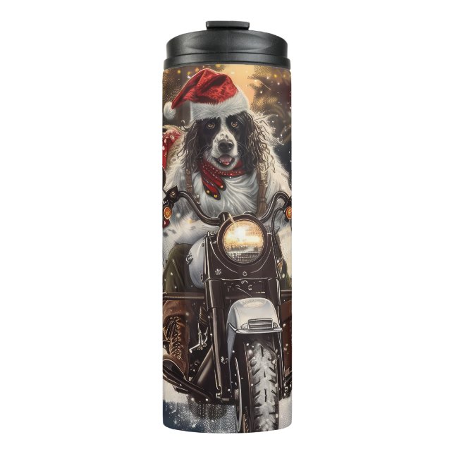 Bouteilles Isothermes Anglais Setter Chien équitation Moto Noël (Devant)