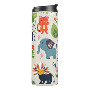 Bouteilles Isothermes Animal Jungle Pastel Leaf Motif personnalisé
