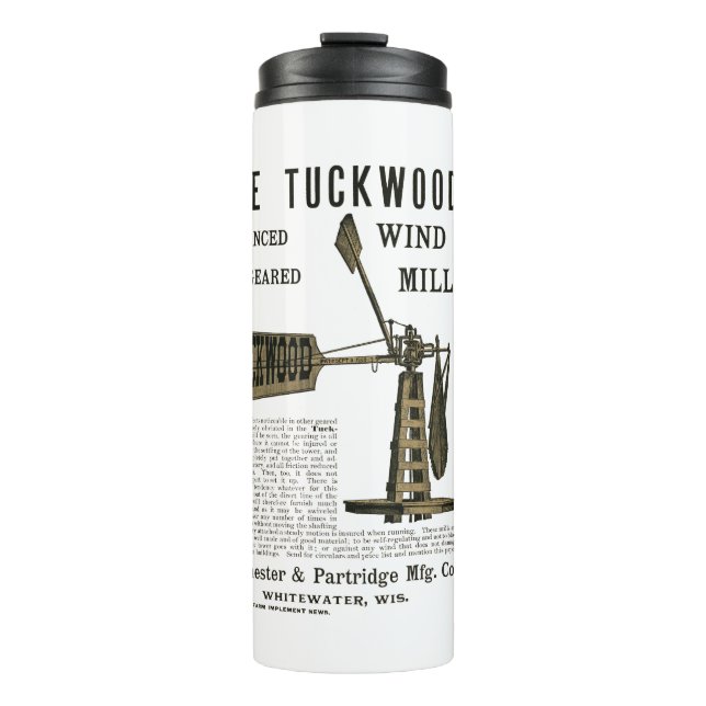Bouteilles Isothermes Antique Wind Mill The Tuckwood Whitewater Wis 1889 (Devant)