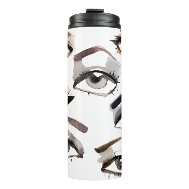 Bouteilles Isothermes Aquarelle beaux yeux motif (Devant)