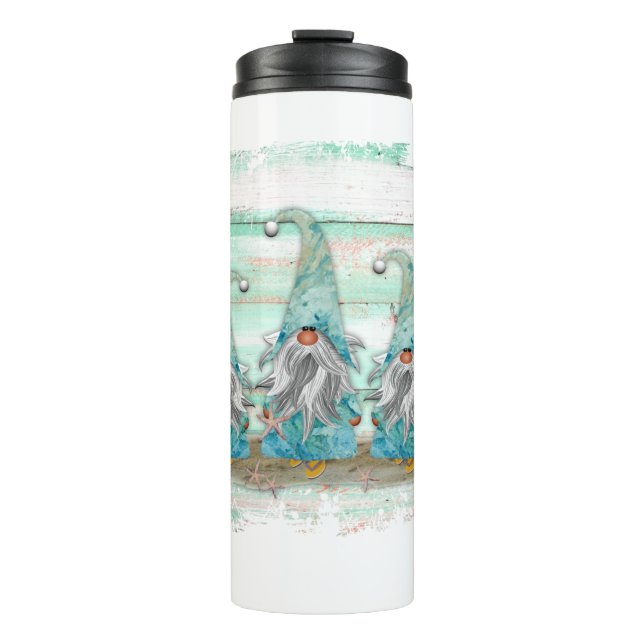 Bouteilles Isothermes Aquarelle bleu tropical (Devant)