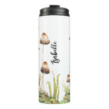 Aquarelle Brown de champignons forestiers