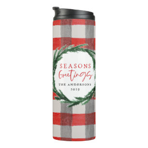 Bouteilles Isothermes Aquarelle couronne et chèque cadeau de Noël