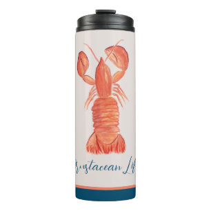 Bouteilles Isothermes Aquarelle crustacé homard écrevisse  