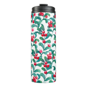 Bouteilles Isothermes Aquarelle de baies sauvages, motif sans soudure.
