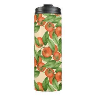 Bouteilles Isothermes Aquarelle de mandarine, motif de fruits sans soudu