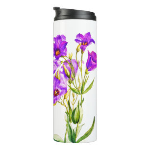 Bouteilles Isothermes Aquarelle de Texas Bluebells Eustoma Russellianum