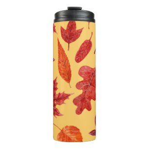 Bouteilles Isothermes Aquarelle des feuilles rouges