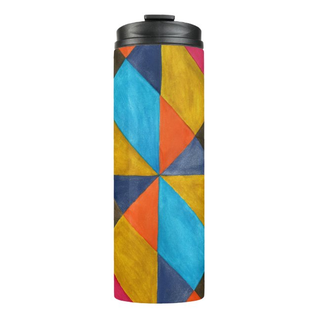 Bouteilles Isothermes Aquarelle design créatif abstrait. (Devant)