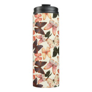 Bouteilles Isothermes Aquarelle dessinée à la main sans couture motif av