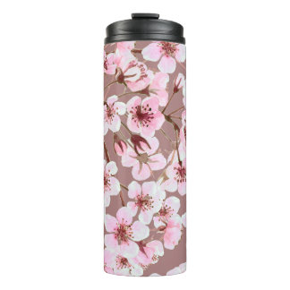 Bouteilles Isothermes Aquarelle en motif transparent en fleur de cerisie