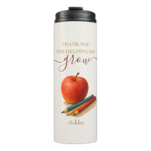 Bouteilles Isothermes Aquarelle Enseignant Apple - Cadeau Merci