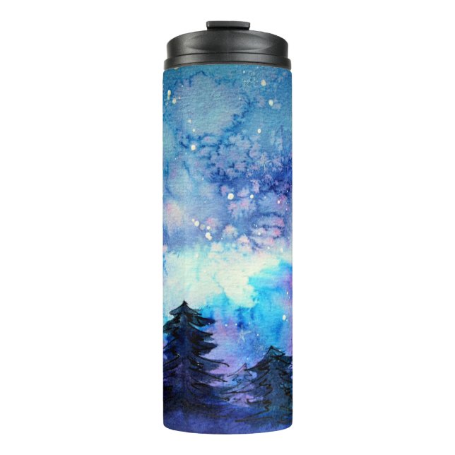 Bouteilles Isothermes Aquarelle Espace Art : Ciel de nuit (Devant)