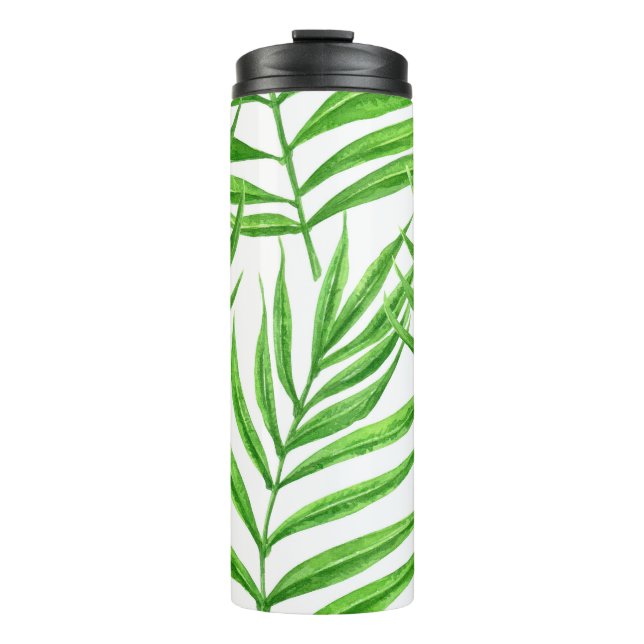 Bouteilles Isothermes Aquarelle feuille de palme (Devant)