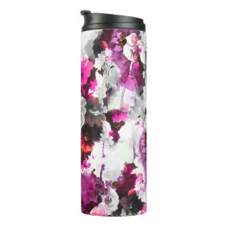 Bouteilles Isothermes Aquarelle florale - Design abstrait rose et blanc