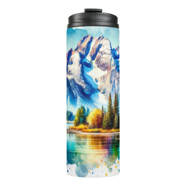Bouteilles Isothermes Aquarelle lumineuse Grand Teton National Park Wyom (Devant)