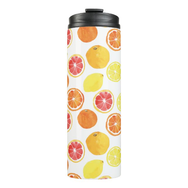 Bouteilles Isothermes Aquarelle Motif de fruits d'agrumes (Devant)