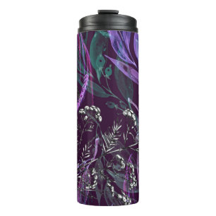 Bouteilles Isothermes Aquarelle motif sans couture. Branche avec la baie