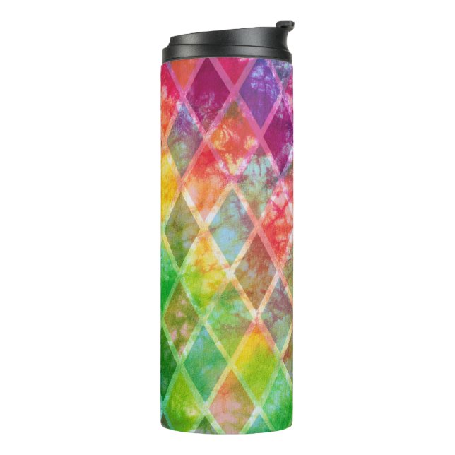 Bouteilles Isothermes Aquarelle Neon Tie Dye Jacquard Arlequin (Tourné sur la gauche)