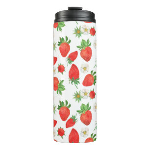 Bouteilles Isothermes Aquarelle Peinture motif transparent de strawberri