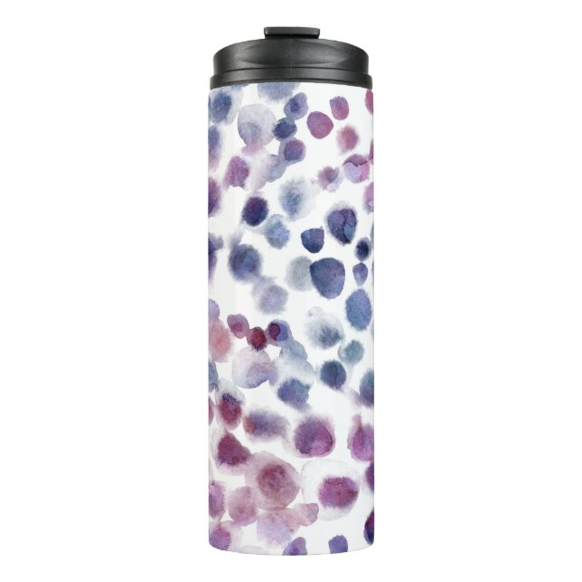 Bouteilles Isothermes Aquarelle Pointe Polka : Géométrique Sans Couleur. (Devant)