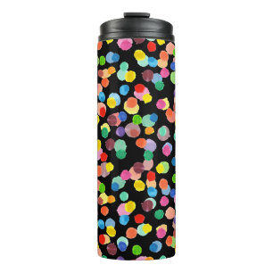 Bouteilles Isothermes Aquarelle Polka Dot, Arrière - plan de Pâques.